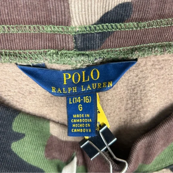 Polo Ralph Lauren Boys Camo Jogger Sweatpants Size L (14-16) - Picture 2 of 14